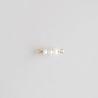 3 pearl connector charm