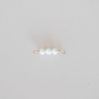3 pearl connector charm