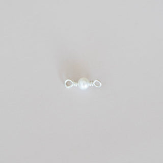single pearl charm sterling silver