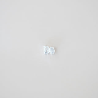Tear Drop + Rectangle CZ Connector - Sterling Silver