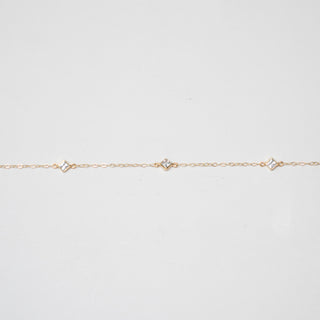 Cable + Rhombus CZ - Gold Filled