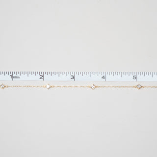 Cable + Rhombus CZ - Gold Filled