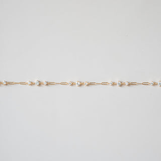 CZ + Paperclip - Gold Filled