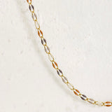 Gold Enamel Chain in Latte