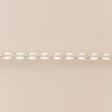 Silver Enamel Chain in White