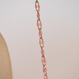 Paperclip Enamel Glitter Pink