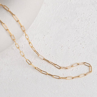 Gold link chain necklace
