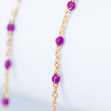 Cable Enamel in Magenta - Gold Filled