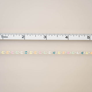 Silver Enamel Chain in Rainbow