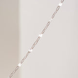 Sunburst Paperclip (3 Paperclip Links) - Sterling Silver