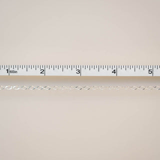 Diamond Curb - Large - Sterling Silver