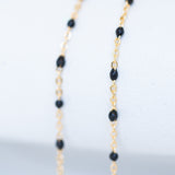 Cable Enamel in Black - Gold Filled