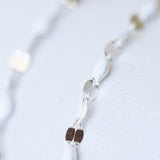 Dapped - White Enamel - Sterling Silver