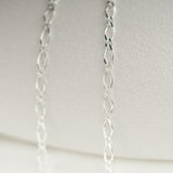 Diamond Curb - Large - Sterling Silver