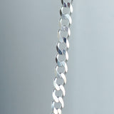 Flattened Curb - Medium - Sterling Silver