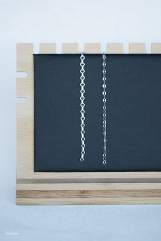 Figaro Flat Mini Chain Necklace on Display