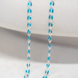 Silver Enamel Chain in Blue