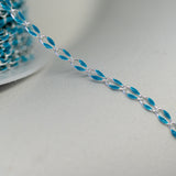 Silver Enamel Chain in Blue