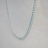 Silver Enamel Chain in Blue