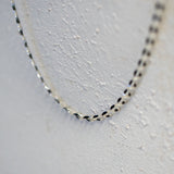 Silver Enamel Chain in Black