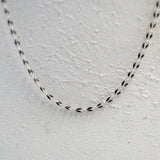 Silver Enamel Chain in Black