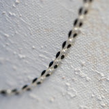 Silver Enamel Chain in Black