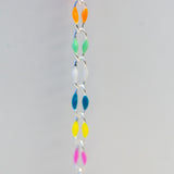 Silver Enamel Chain in Rainbow