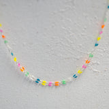 Silver Enamel Chain in Rainbow