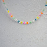 Silver Enamel Chain in Rainbow