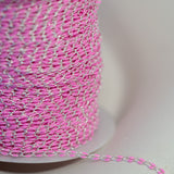 Silver Enamel Chain in Pink