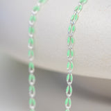 Silver Enamel Chain in Lime