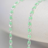 Silver Enamel Chain in Lime