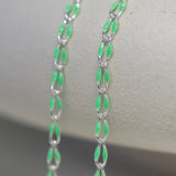 Silver Enamel Chain in Lime