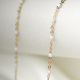 Cable Enamel White - Gold Filled