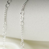 Triple Diamond Curb - Sterling Silver