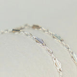 Textured Bar - Triple Linked - Sterling Silver