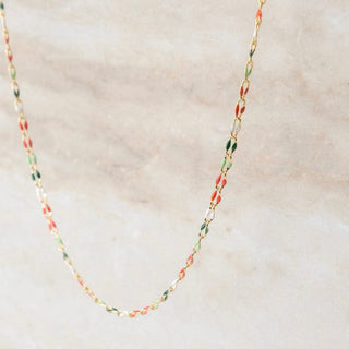 Gold necklace with colorful accents - FullSizeRender