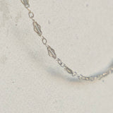 Textured Bar - Triple Linked - Sterling Silver
