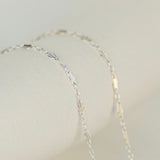 Textured Bar - Triple Linked - Sterling Silver