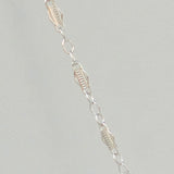 Textured Bar - Triple Linked - Sterling Silver