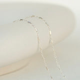 Textured Bar - Triple Linked - Sterling Silver