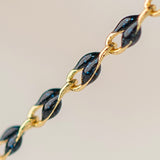 Gold Enamel in Midnight