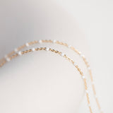 Cable Enamel White - Gold Filled
