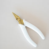 Precision Needle Nose Pliers - White & Gold (2 pair)