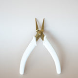 Precision Needle Nose Pliers - White & Gold (2 pair)