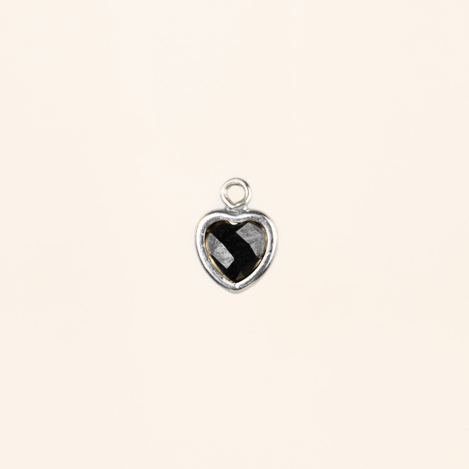 Heart Dangle Charm - Birth Stone - Sterling Silver