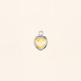 Heart Dangle Charm - Birth Stone - Sterling Silver