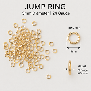 24 gauge 3mm Open Jump Rings - Gold Filled