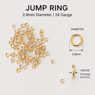24 Gauge 2.8mm - Open Jump Rings - Gold Filled