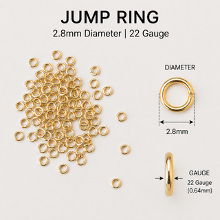 22 Gauge 2.8MM - Open Jump Rings - Gold Filled